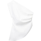 Asymmetric T-shirt New Women's Fashion Trend Spicy Girl Celebrity Temperament Off Shoulder Top