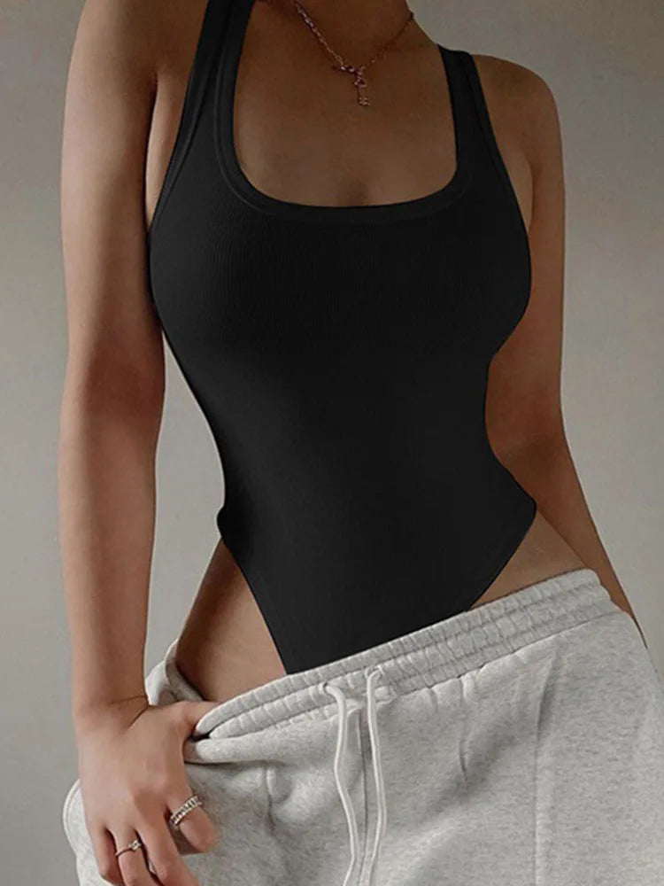 Sleeveless Knit Bodysuit Hot Summer