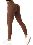 High Waisted Seamless Yoga Leggings, Ribbed Sportswear Tights, Fitness Apparel for Women, Gym and Casual Wear For Fall & Winter