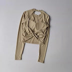 Sexy Short Backless Fixed Chest Pad Sports T-shirt Vest Women's Tight Fitting Quick Drying Slimming Yoga Suit Top Clothing