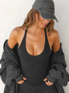 Sleeveless V Neck Ribbed Tank Top Spring Summer 2025 Women Clothes Casual Basic Top Black White Gray Camisloe Wholesale