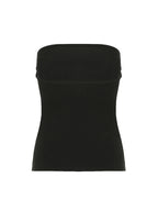 Gothic Print Black Strapless Tube Top Women Skinny Cropped Summer Casual Chic Graphic Tee Y2K Streetwear Basic Vest